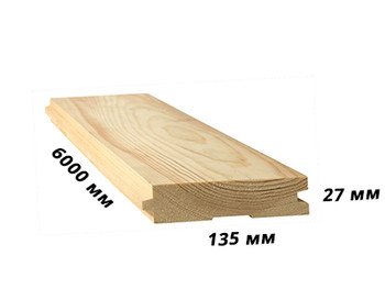 Доска пола  27х135х6000 (мм)
